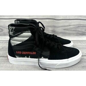VANS X LED ZEPPELIN SK8 HI TOP SHOES - Men's Sz 10.5 - 50TH ANNIVERSARY SNEAKERS